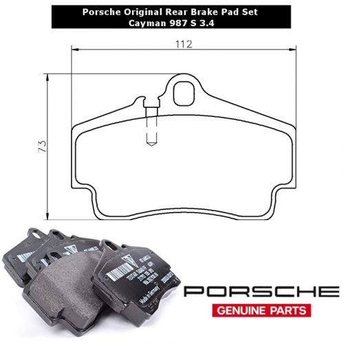 Porsche Original Equipment Rear Brake Pad Set 987 Cayman S / Sport